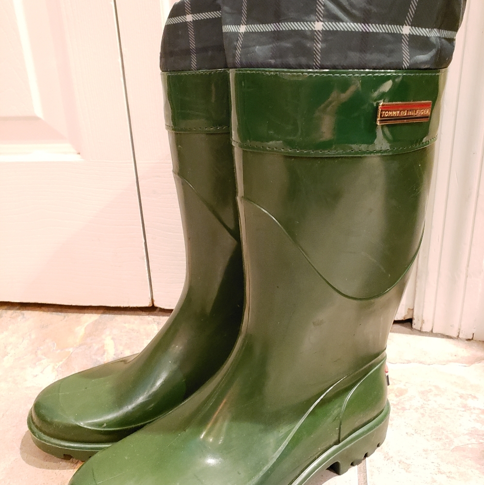 Tommy Hilfiger Tartan Rain Boots